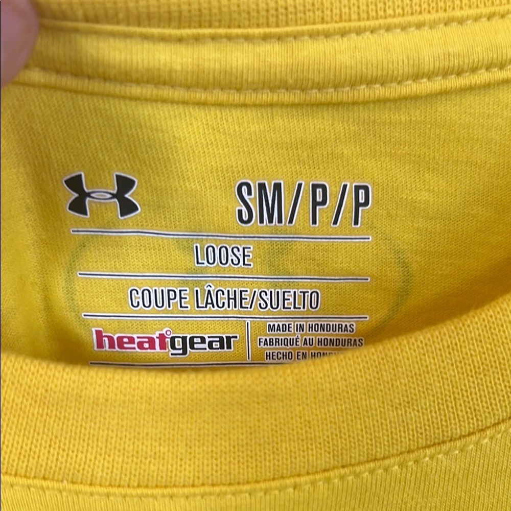 NWT Under Armour Yellow Short Sleeve Graphic Tee - Picture 2 of 7